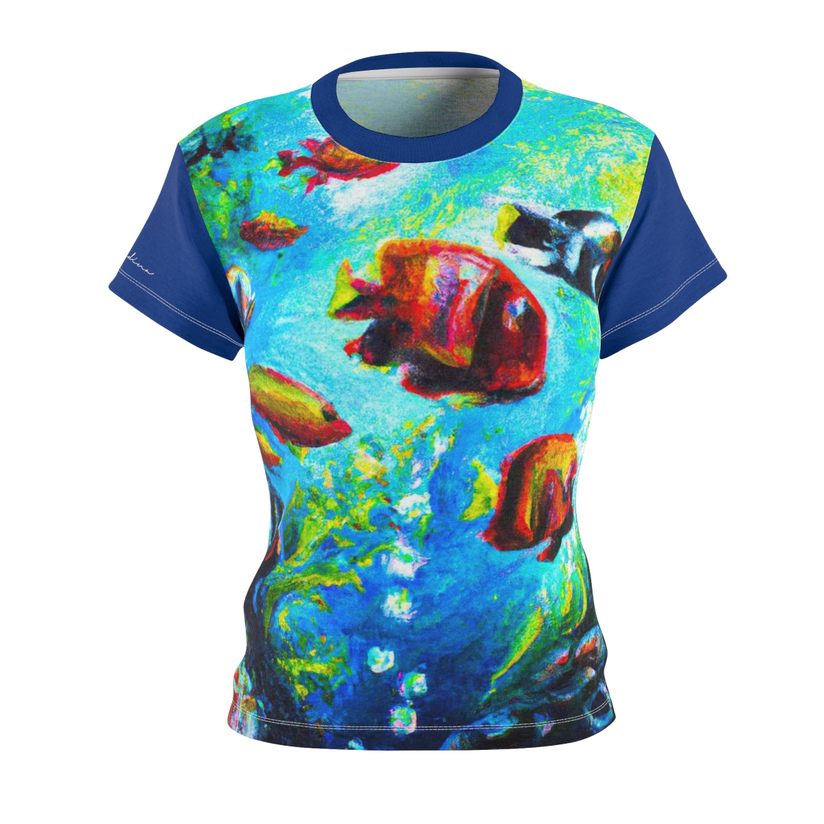 T-Shirt, Blue Tropical Aquarium