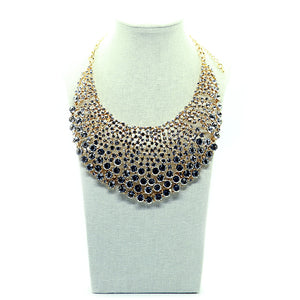 Sparkling crystal rhinestone bib necklace, by Nando Medina