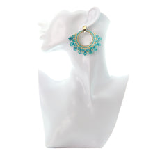 Nando Medina, Light Blue Monstrance Earrings. Fashion Jewelry Design