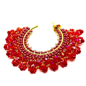 Nando Medina, Red Fantasy Earrings. Fashion Jewelry Design