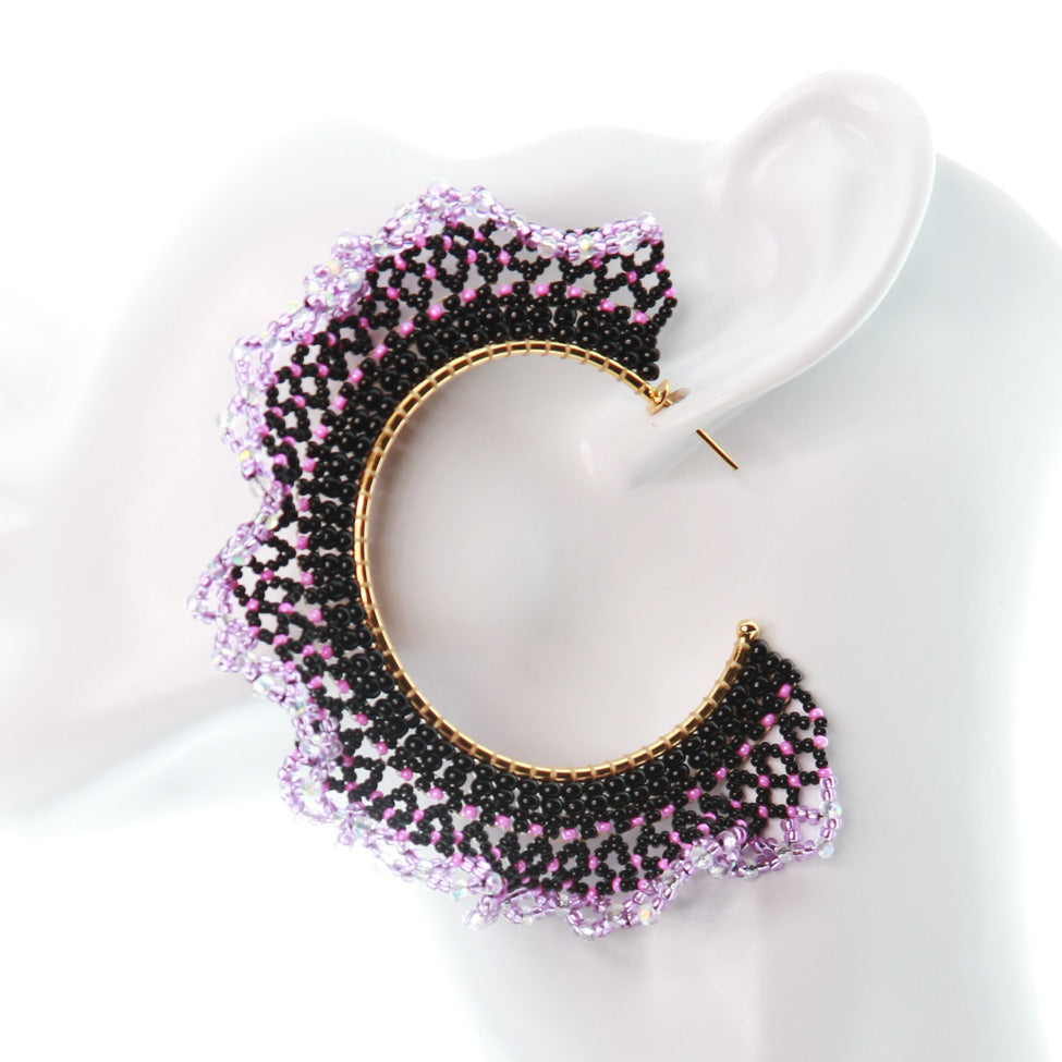 Nando Medina, Purple Nebula Earrings. Fashion Jewelry Design