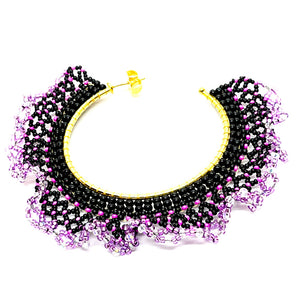 Nando Medina, Purple Nebula Earrings. Fashion Jewelry Design