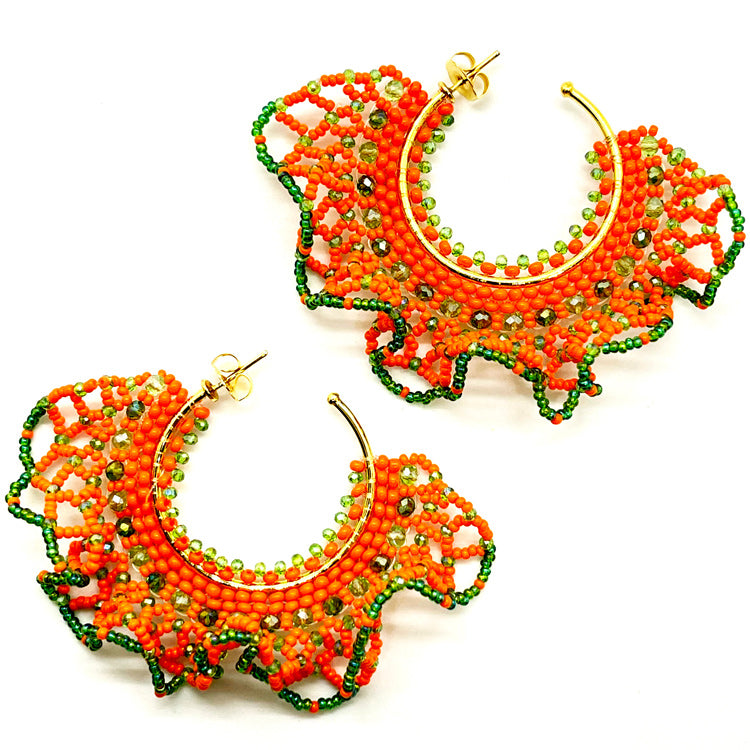 Nando Medina, Orange Splash Earrings. Jewelry Fashion Design