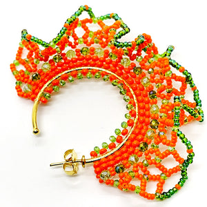 Nando Medina, Orange Splash Earrings. Jewelry Fashion Design
