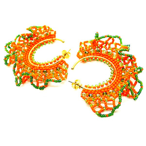 Nando Medina, Orange Splash Earrings. Jewelry Fashion Design