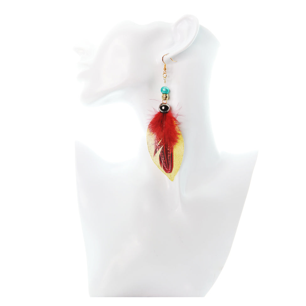 Nando Medina, Gaitana Feather Leaf Earrings. Fashion Jewelry Design