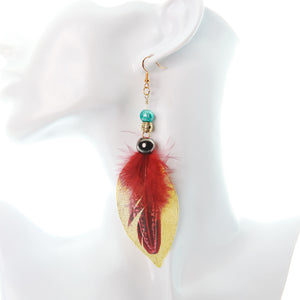 Nando Medina, Gaitana Feather Leaf Earrings. Fashion Jewelry Design