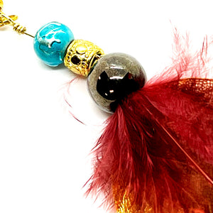 Nando Medina, Gaitana Feather Leaf Earrings. Fashion Jewelry Design