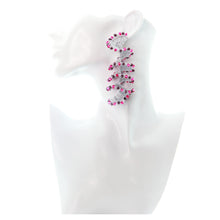 Nando Medina, Grey Spiral Crochet Earrings. Fashion Jewelry Design