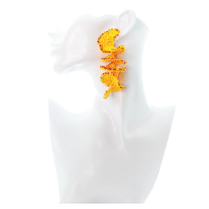 Nando Medina, Yellow Spiral Crochet. Fashion Jewelry Design