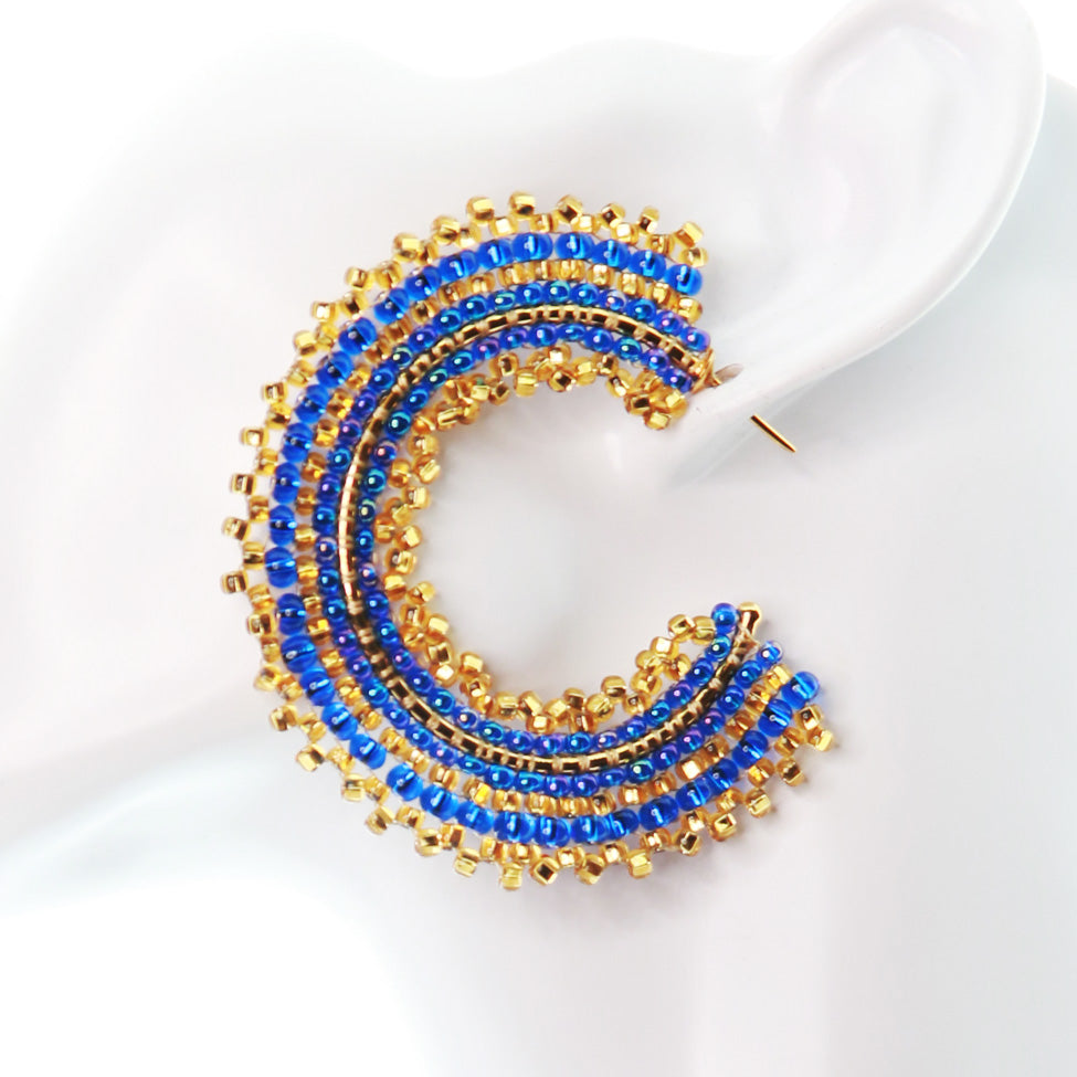 Nando Medina Earrings: Gold Rondelle - Libia Collection