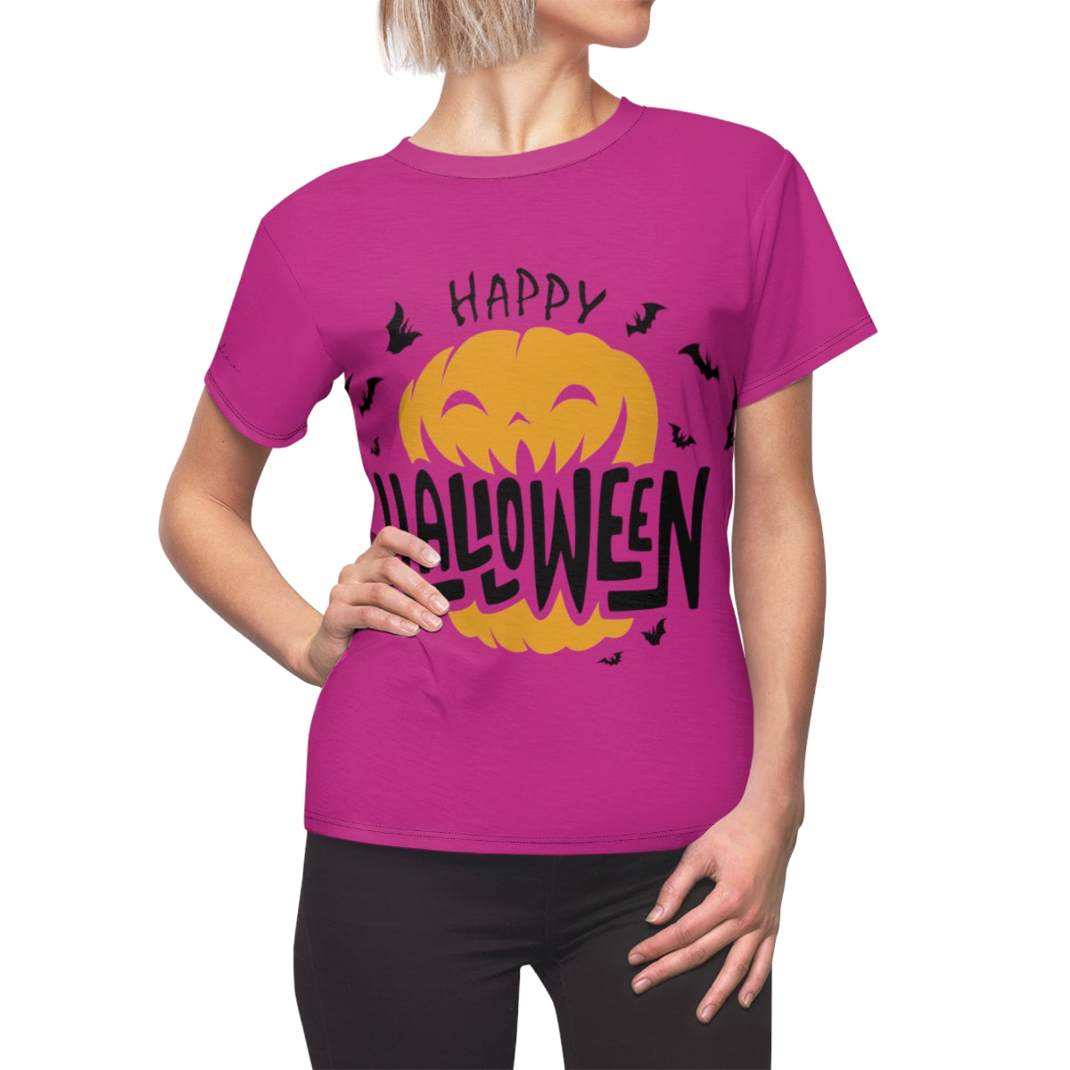 T-Shirt, Dark Pink Happy Halloween