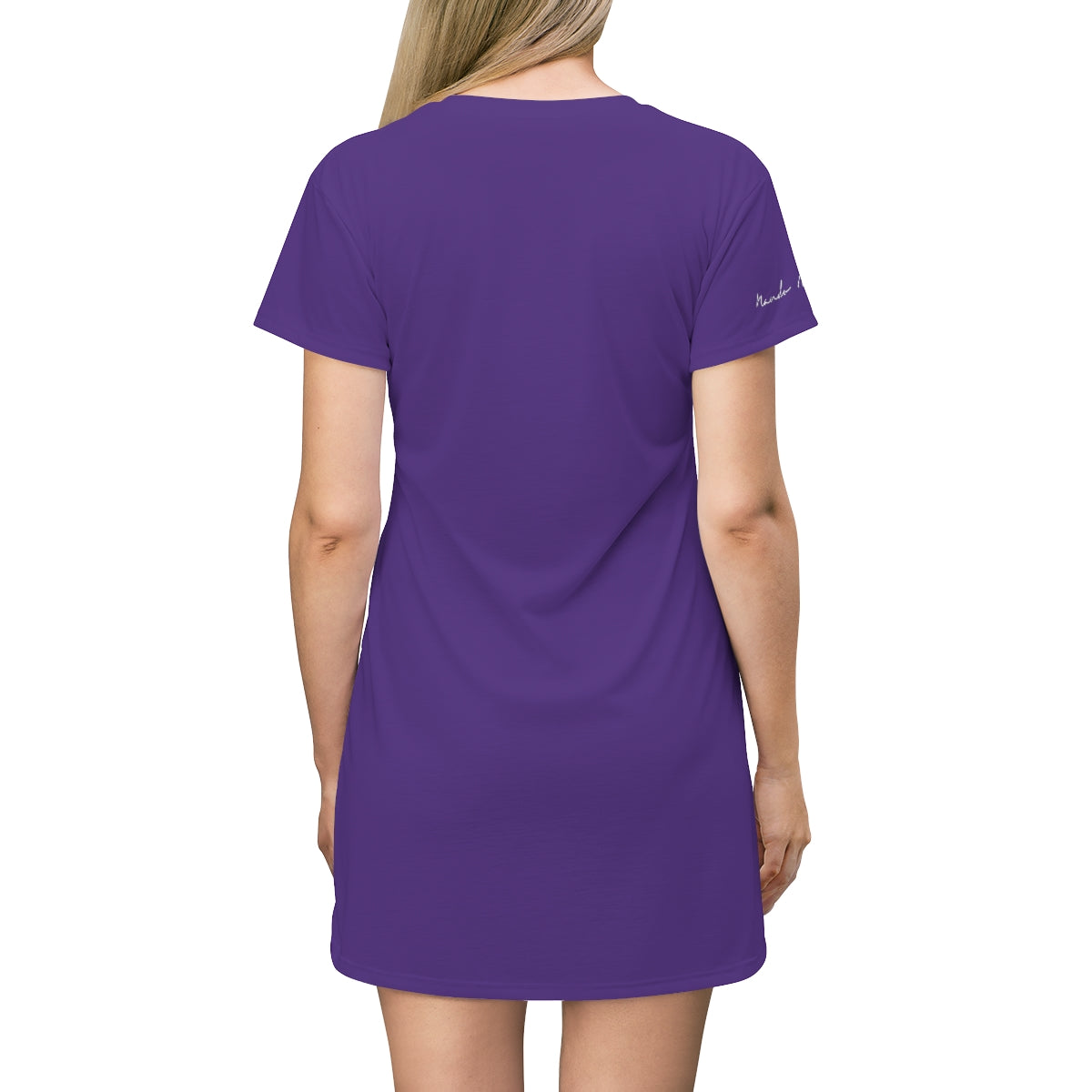 Shirtdress, Purple Neon Floral Motive