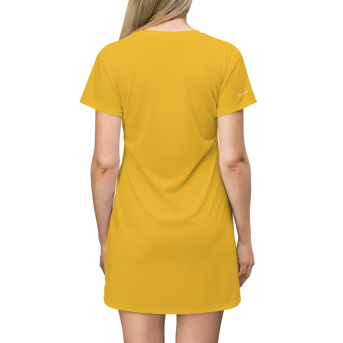 Shirtdress, Yellow Neon Floral Motive