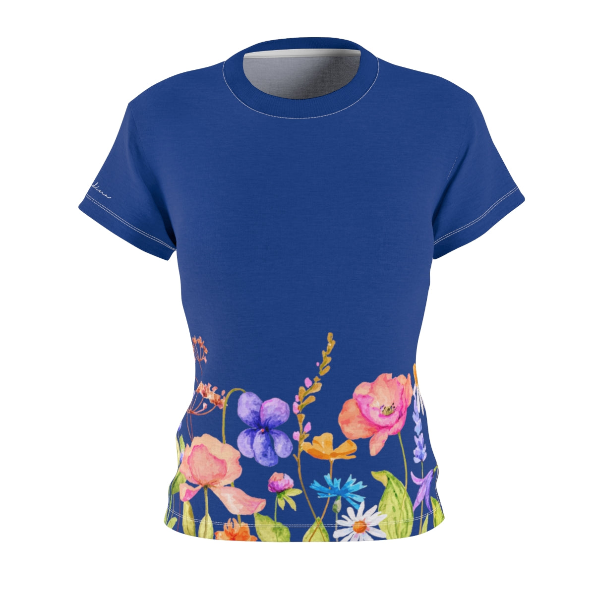 T-Shirt, Dark Blue Spring Garden