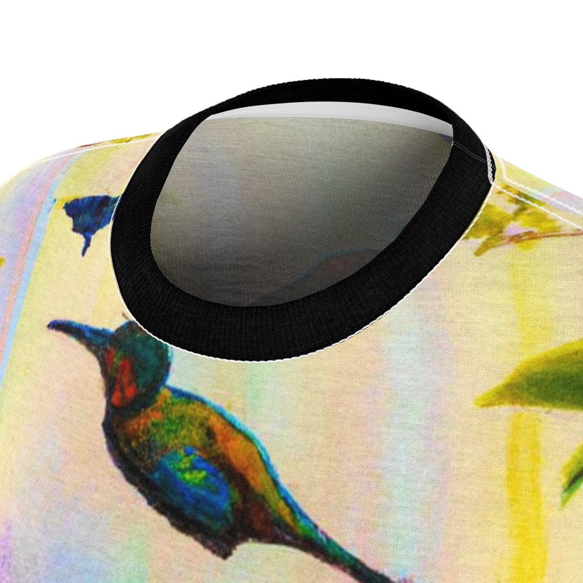 T-Shirt, Black Tropical Bird Paradise