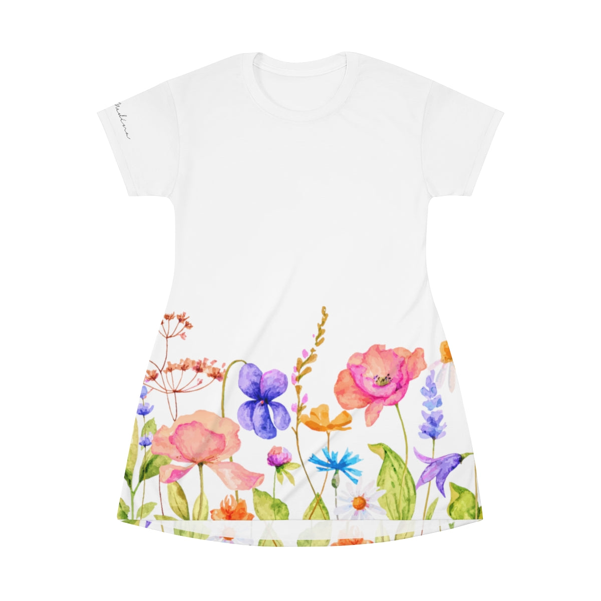 Shirtdress, White Garden