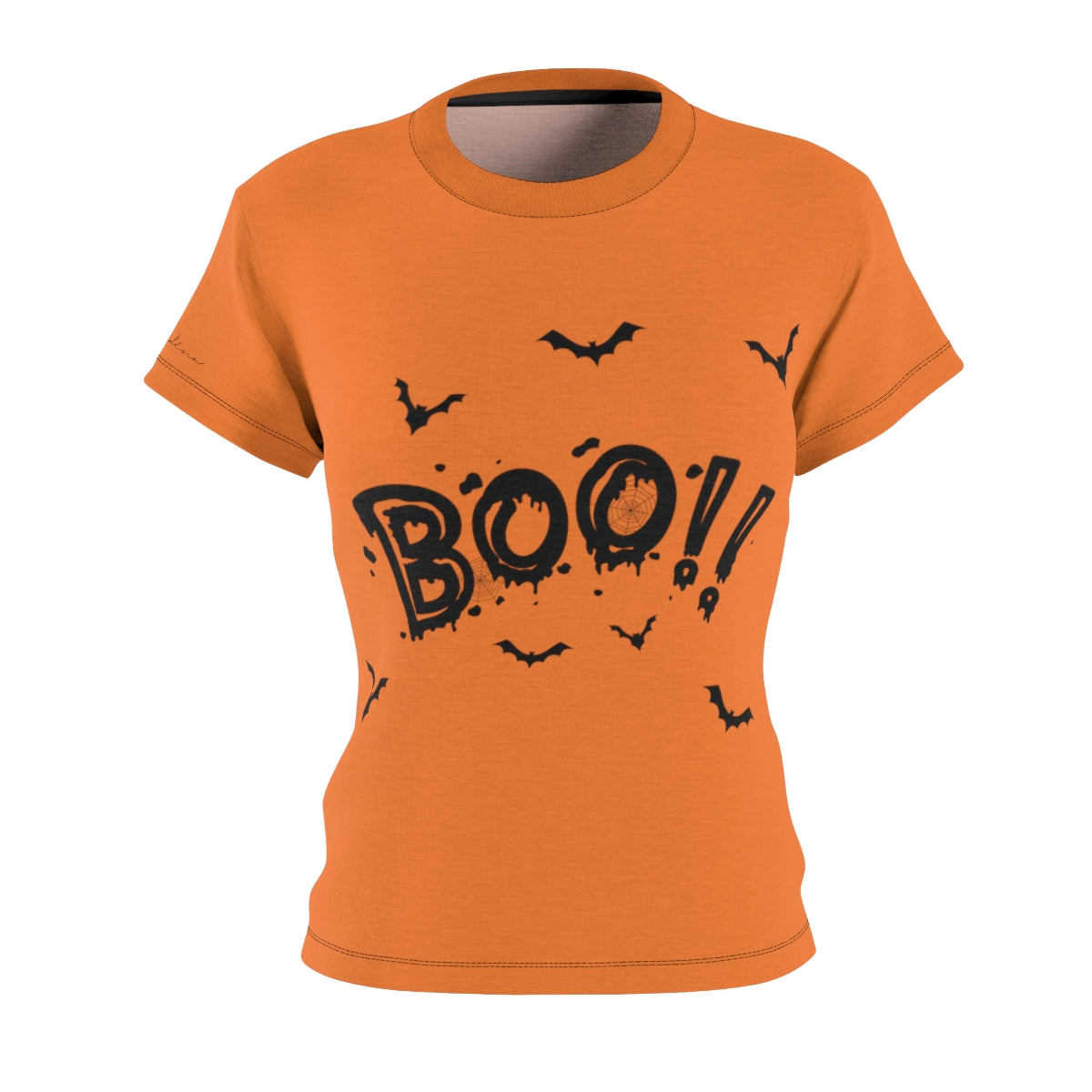 T-Shirt, Orange Boo Bat Motive