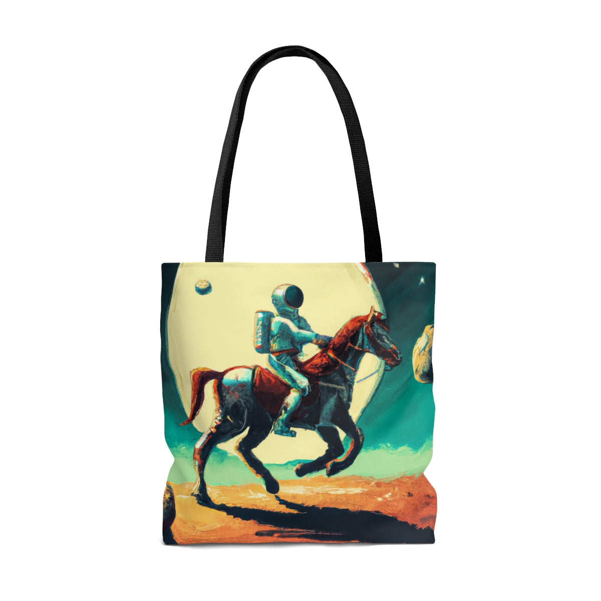 Tote Bag, Riding Moon Astronaut