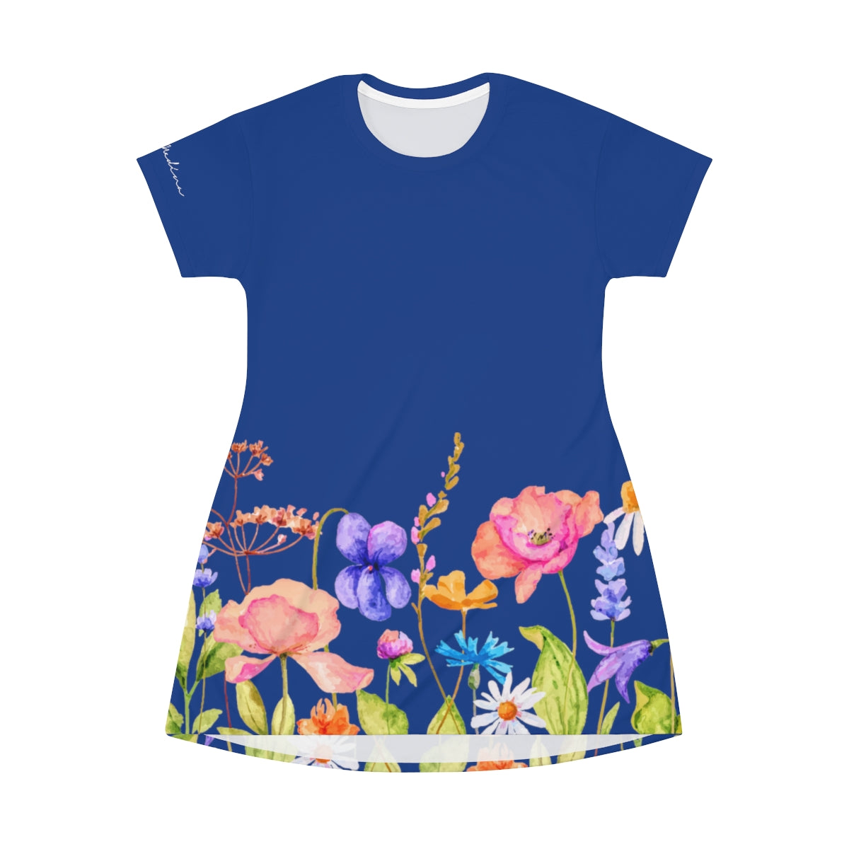 Shirtdress, Dark Blue Garden