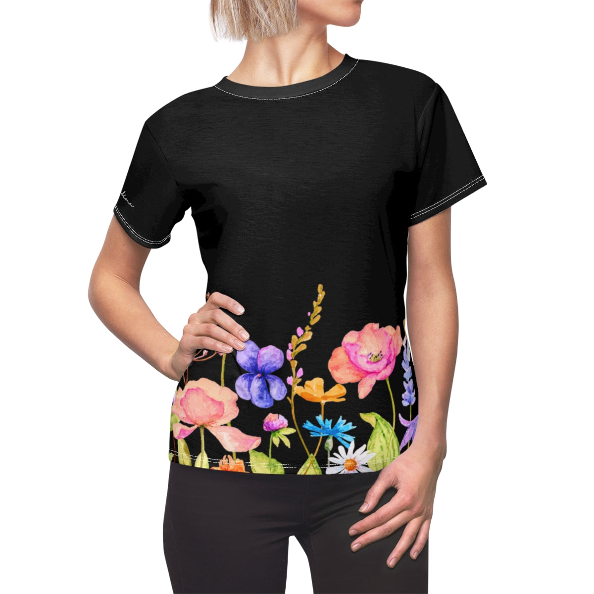 T-Shirt, Black Spring Garden