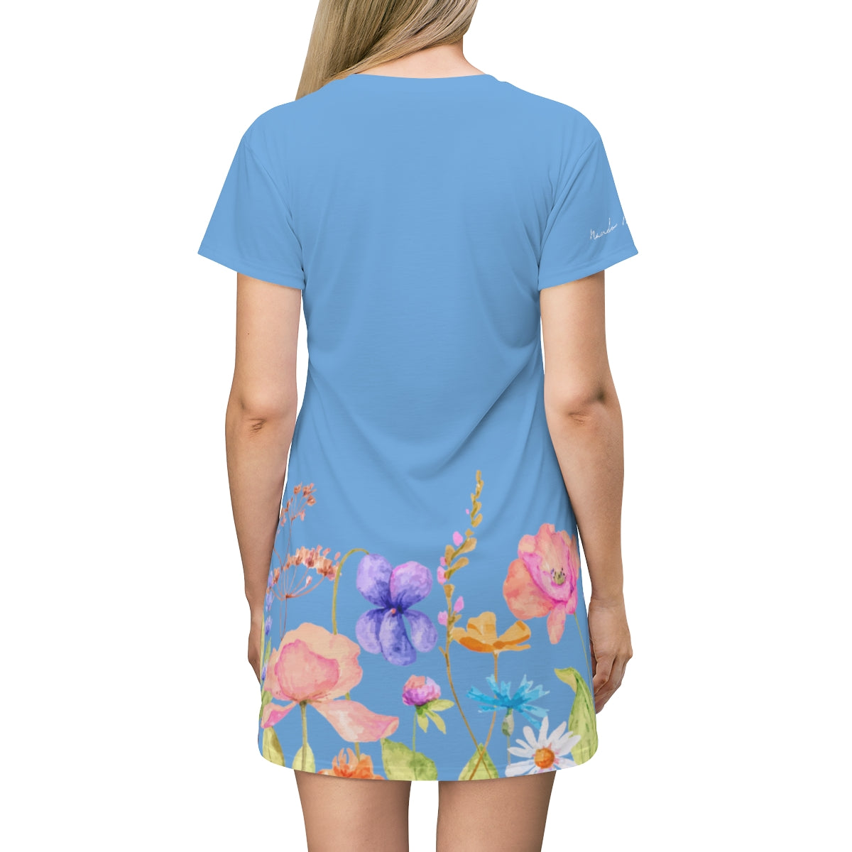 Shirtdress, Light Blue Garden