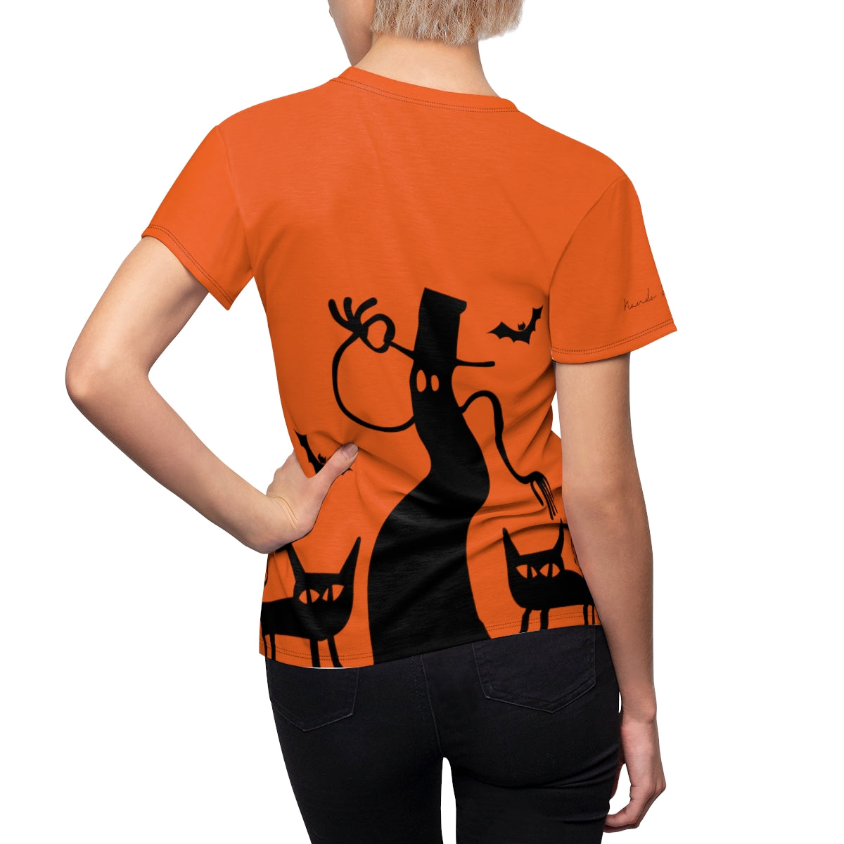 T-Shirt, Orange Halloween Ghost