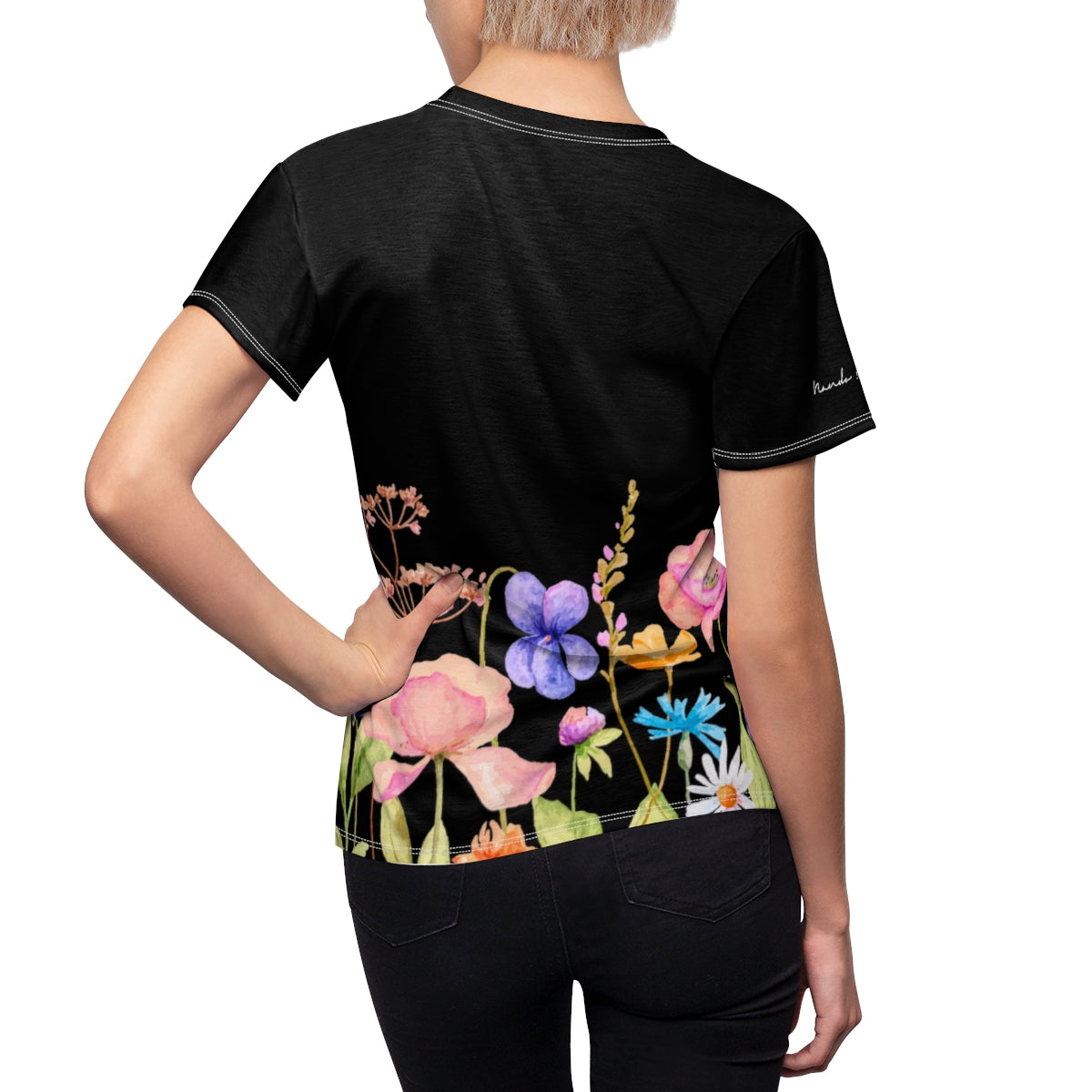 T-Shirt, Black Spring Garden