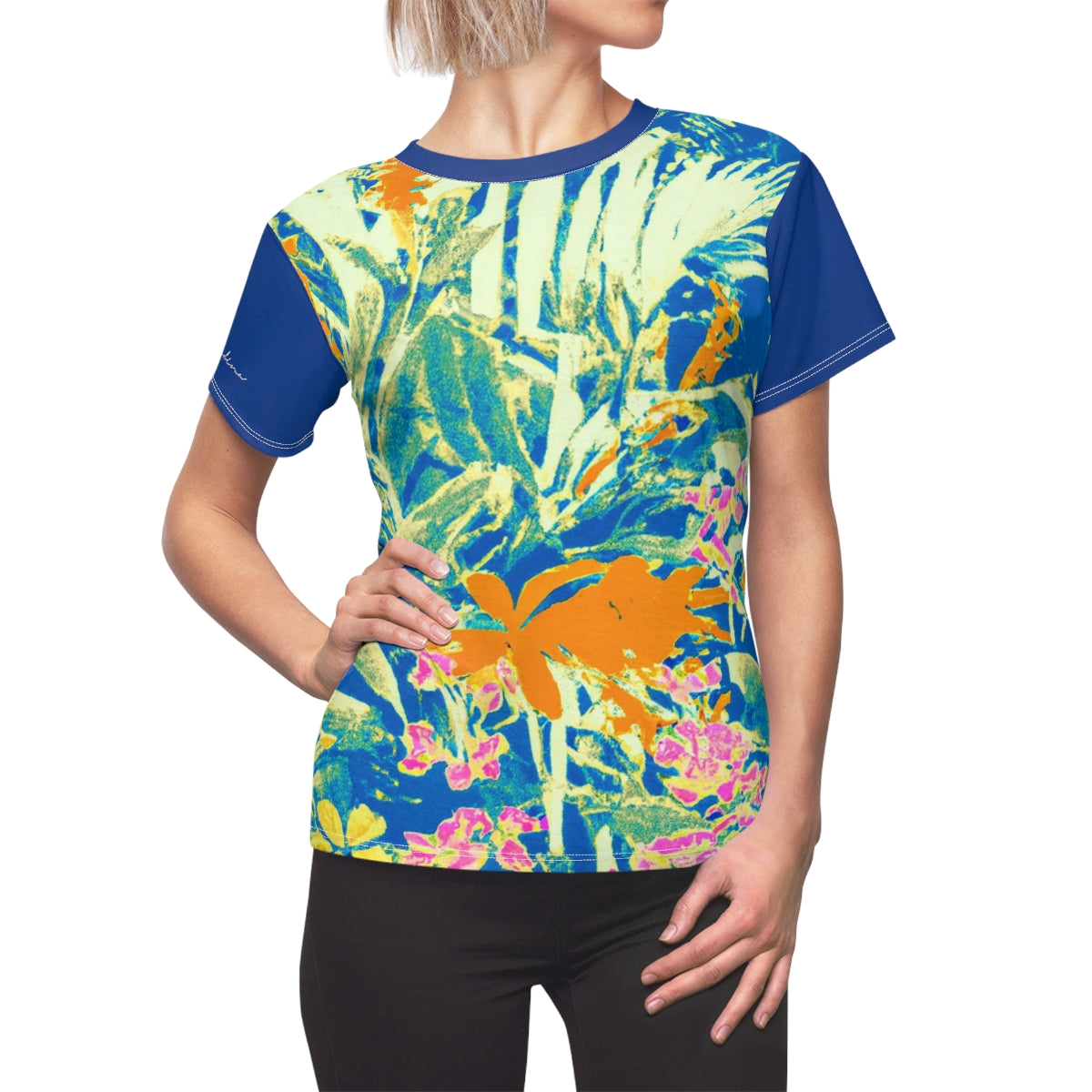 T-Shirt, Blue Warhol Garden