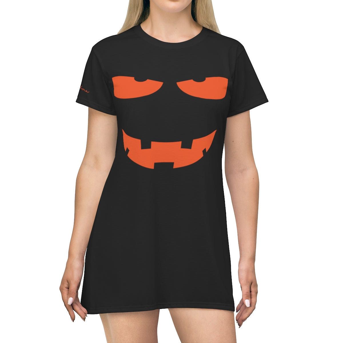Shirtdress, Black Spooky Smile