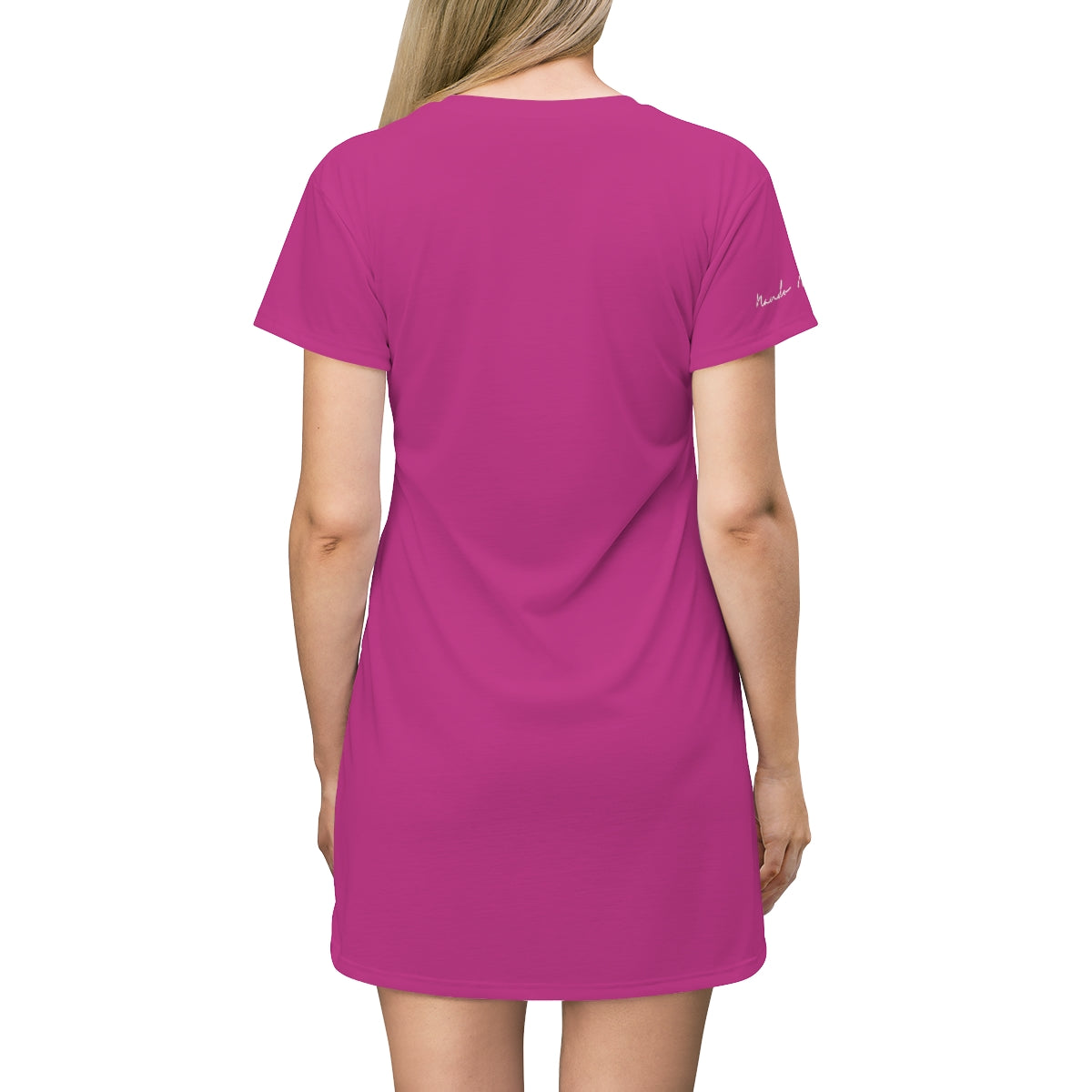 Shirtdress, Pink Foliage Motive