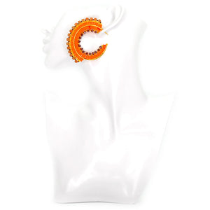 Nando Medina Earrings: Mandarine Rondelle - Libia Collection