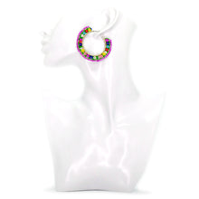 Libia: Multicolor Carnaval Miyuki Earrings by Nando Medina