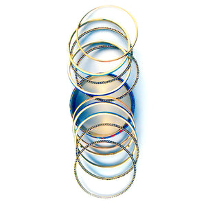 Iris: Sophia, Assorted Bangle Bracelet. Fashion Jewelry by Nando Medina