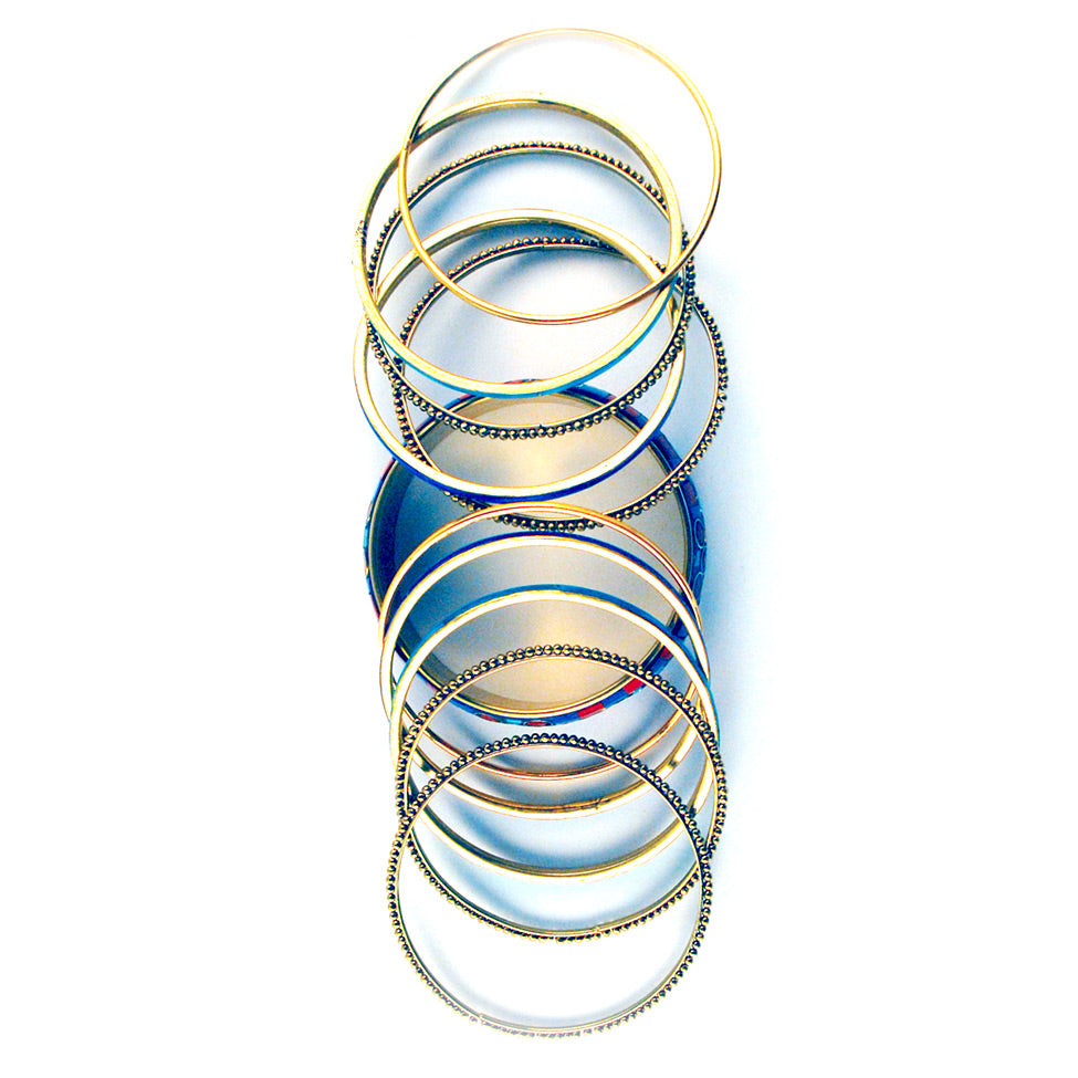 Iris: Sophia, Assorted Bangle Bracelet. Fashion Jewelry by Nando Medina