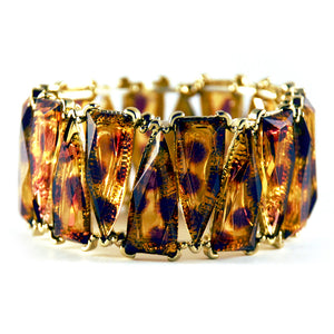 Iris: Safari Tortoise Stretch Bracelet. Fashion Jewelry by Nando Medina