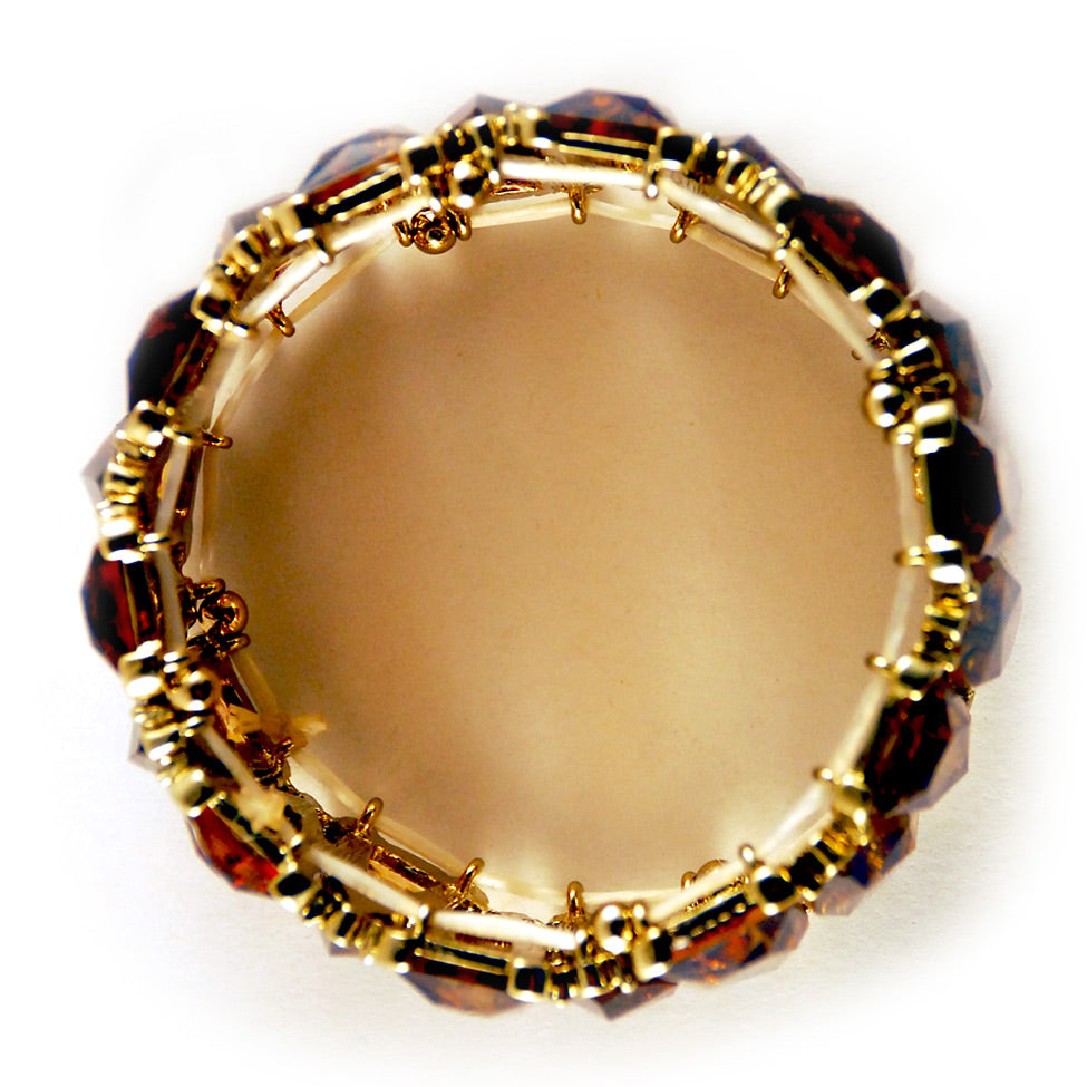 Iris: Safari Tortoise Stretch Bracelet. Fashion Jewelry by Nando Medina