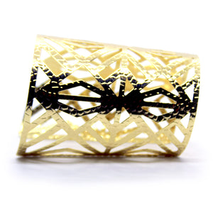 Helios: Hera Filigree Design Cuff Bracelet. Fashion Jewelry by Nando Medina