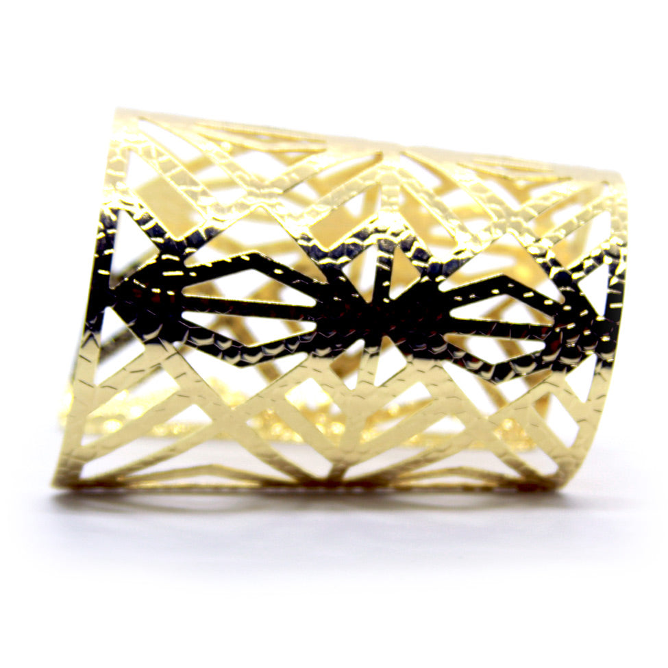 Helios: Hera Filigree Design Cuff Bracelet. Fashion Jewelry by Nando Medina