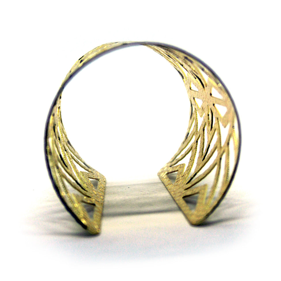 Helios: Hera Filigree Design Cuff Bracelet. Fashion Jewelry by Nando Medina