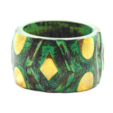  Indian Forest-Wood Green Bracelet, by Nando Medina