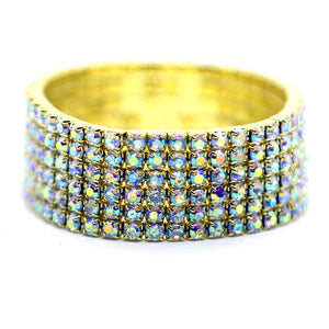 Helios: Light Gold Crystals Stretch Bracelet. Fashion Jewelry by Nando Medina