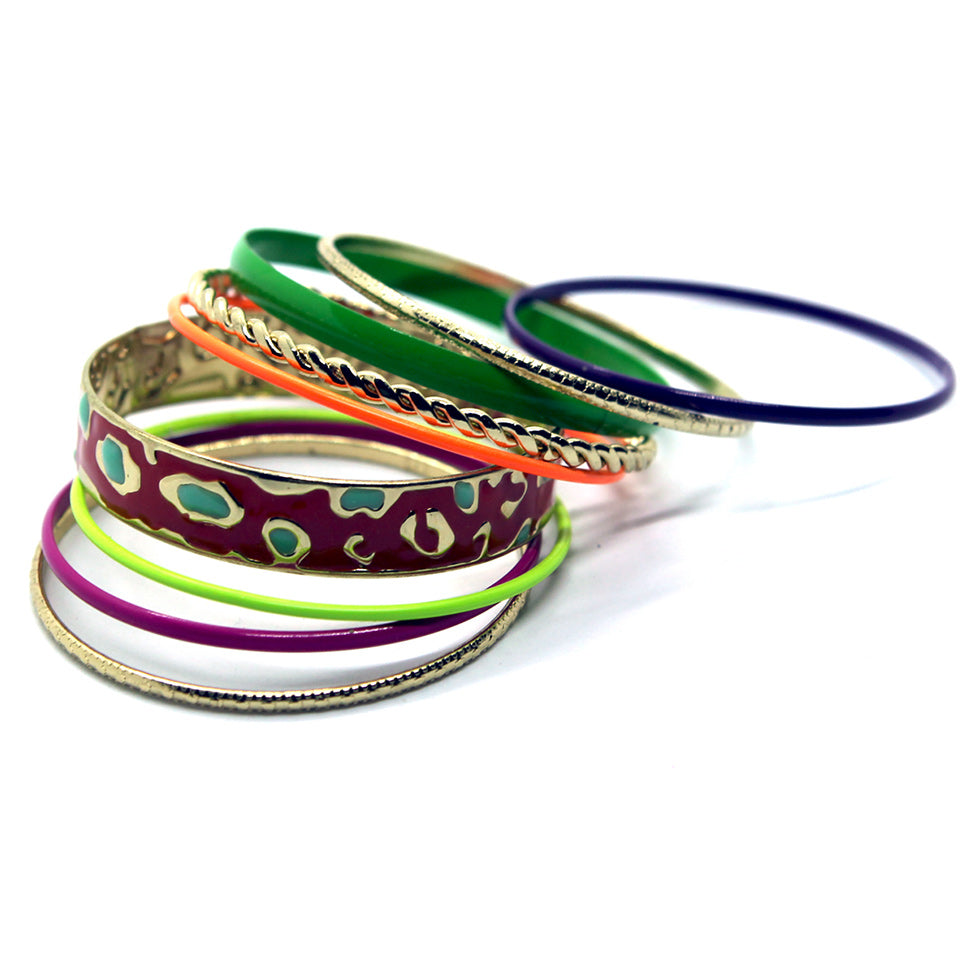 Iris: Assorted Multicolor Bangle Bracelet. Fashion Jewelry by Nando Medina