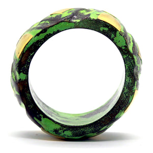  Indian Forest-Wood Green Bracelet, by Nando Medina
