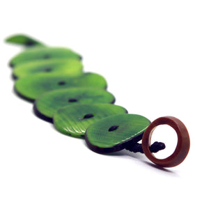 Lime-Green Resin Chips Bracelet, by Nando Medina