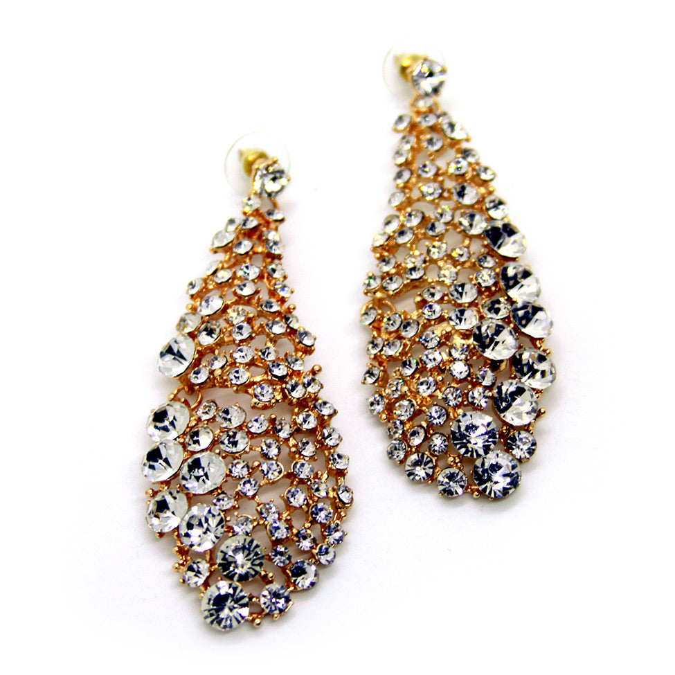 Sparkling crystal rhinestone earrings, by Nando Medina