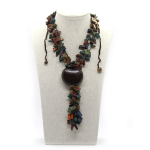 Earthy: Coconut Husk Necklace Set. Fashion Jewelry by Nando Medina