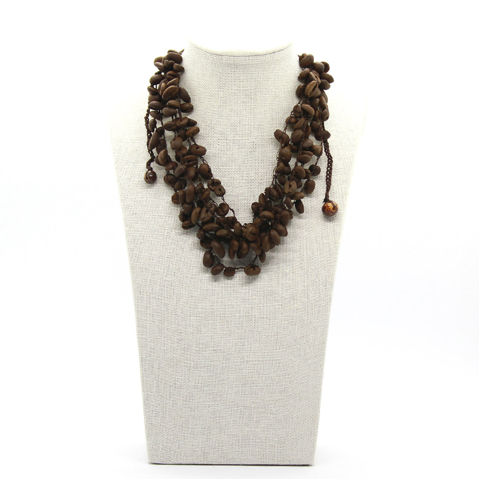 Earthy: Coffee Beans Necklace Set. Fashion Jewelry by Nando Medina