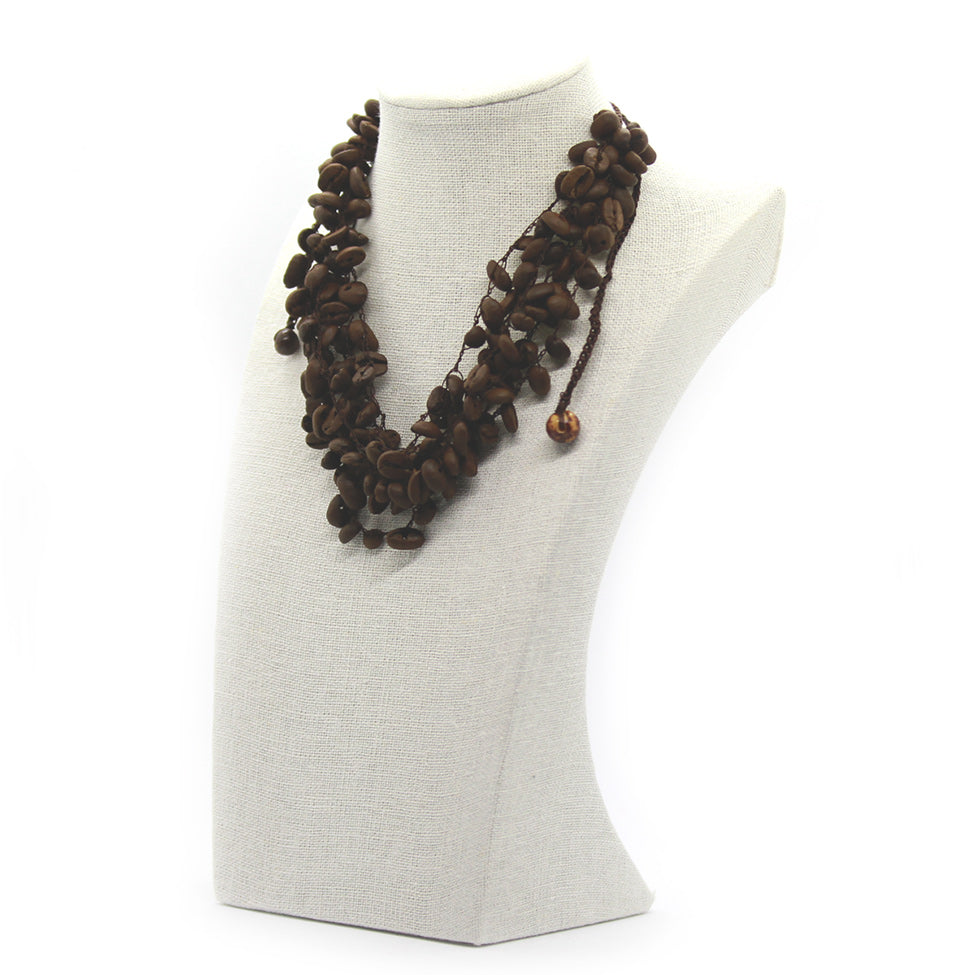 Earthy: Coffee Beans Necklace Set. Fashion Jewelry by Nando Medina