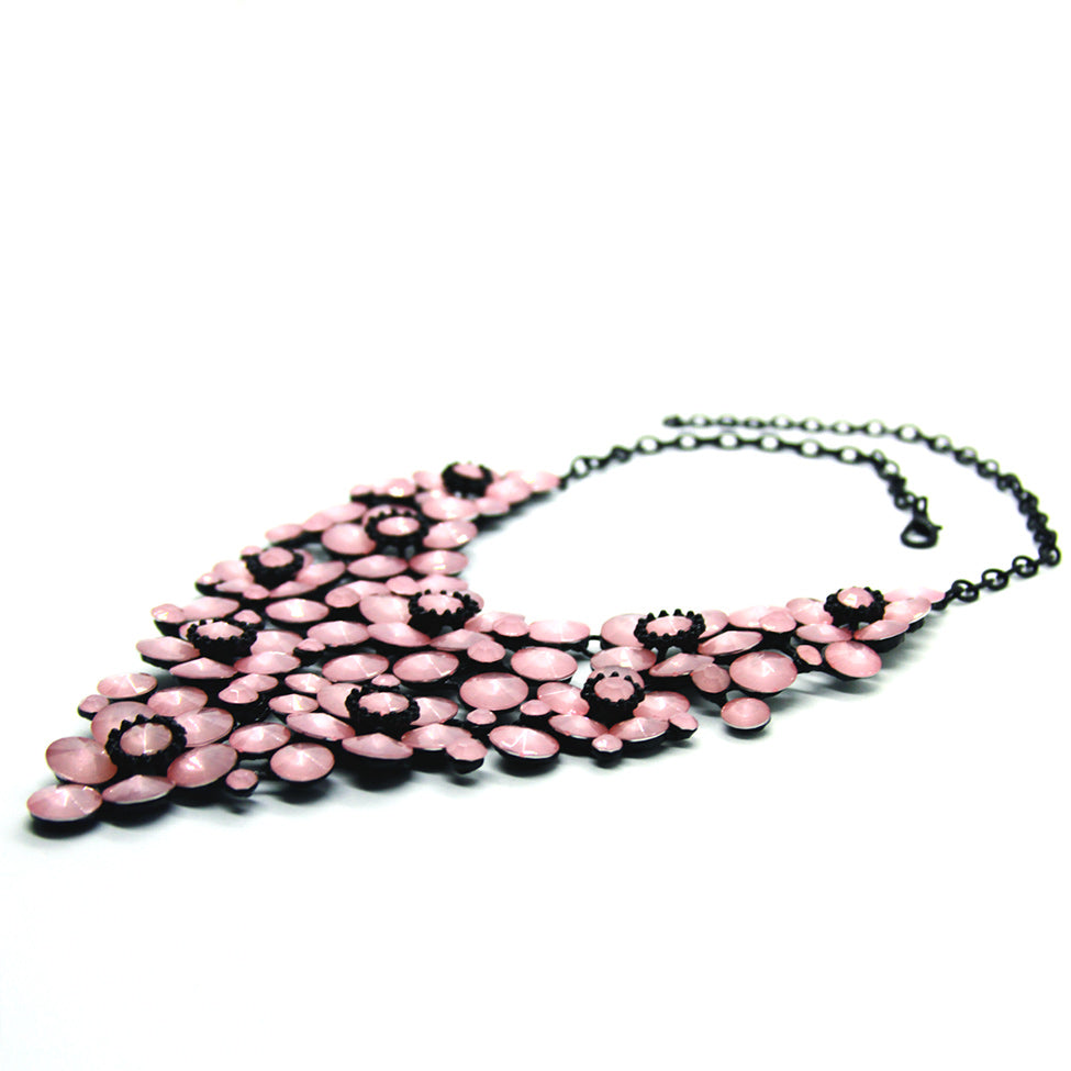 Seducción: Ambrosini Pink Glass Necklace. Fashion Jewelry by Nando Medina